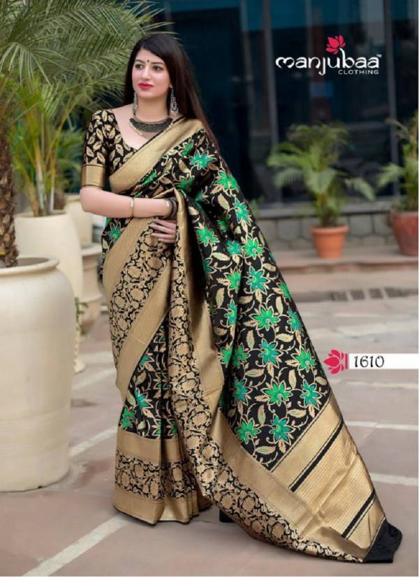 Manjubaa Mahakanta Silk Latest Designer Festive Wear Stylish Printed Silk Saree Collection 